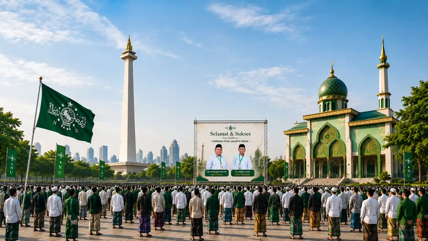 Kebersamaan pengurus dan warga PWNU Pengurus Wilayah Provinsi Maluku Utara